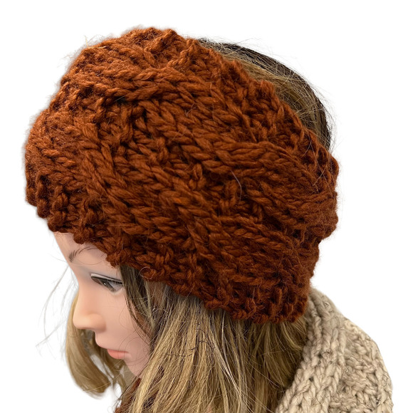 Handmade Knit Headband and Scarf - Picture 1 of 9